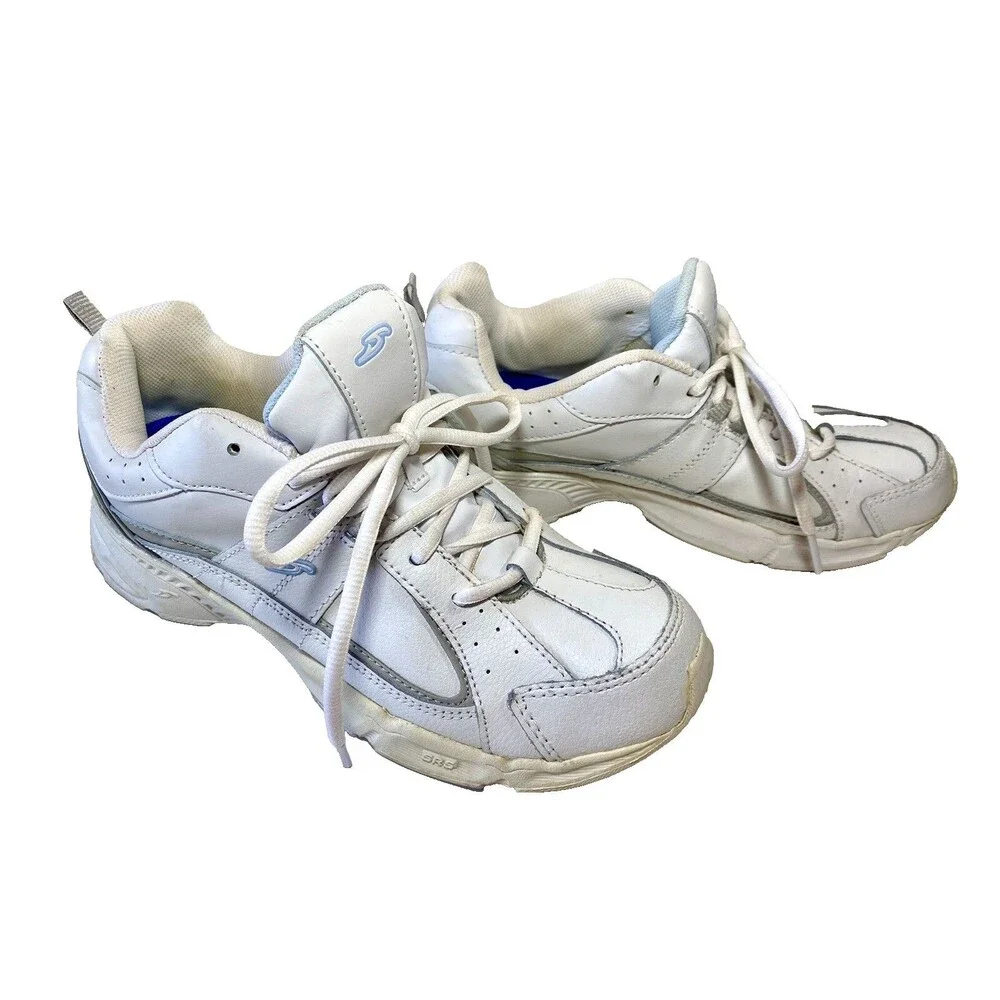 DR. SCHOLLs  Womens Shoes Sz 8 White Leather Lace Up Cushion Gel Walking - Picture 3 of 5